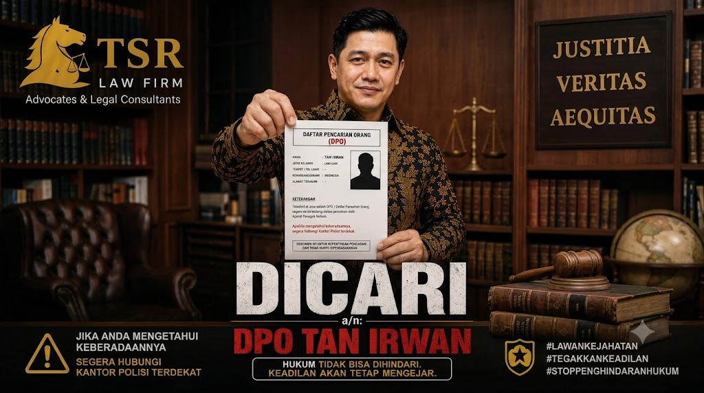 TERSANGKA DUGAAN TPPU TAN IRWAN RESMI BERSTATUS DPO, KUASA HUKUM KORBAN APRESIASI KINERJA POLRESTABES SURABAYA