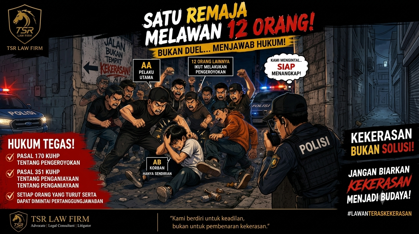 DALIH "JANJIAN BERANTEM" TIDAK KEBAL HUKUM! SATU MELAWAN DUA BELAS BUKAN DUEL, MELAINKAN PATUT DIDUGA PENGEROYOKAN
