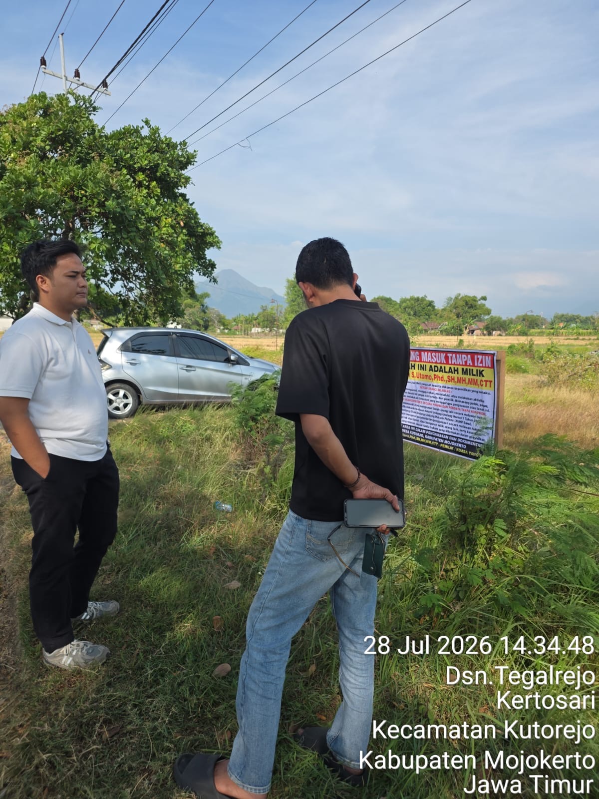 Diduga Halangi Pemilik Memasang Pagar, Oknum Kepala Desa Kertosari Terancam Dilaporkan Pidana dan digugat ganti rugi