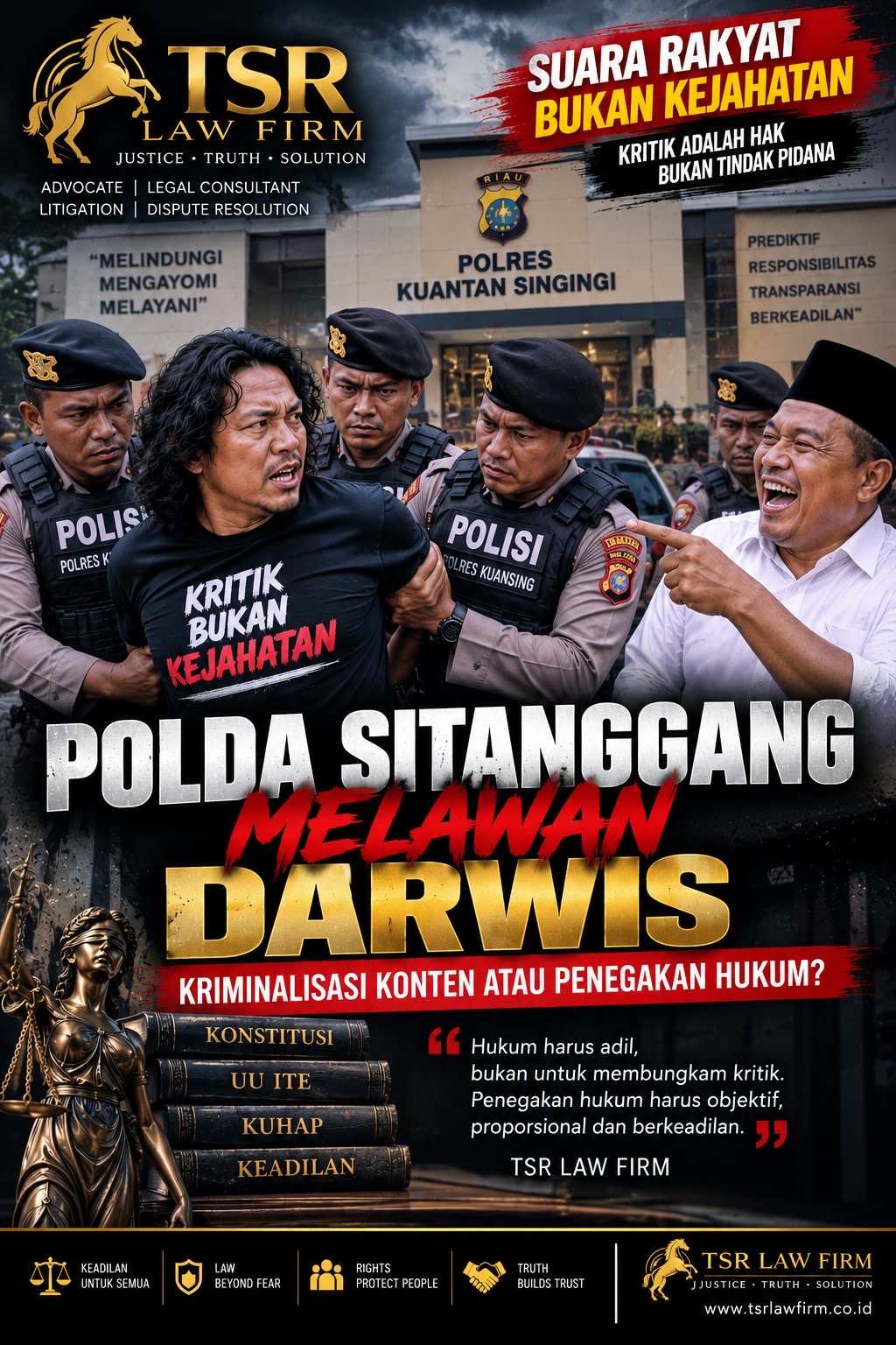 POLDA SITANGGANG DITANGKAP POLRES KUANSING: PENEGAKAN HUKUM ATAU BERLEBIHAN?